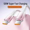 120W Dual Type-C Fast Charging Cable for Apple 15/16 & Huawei Laptops/Phones