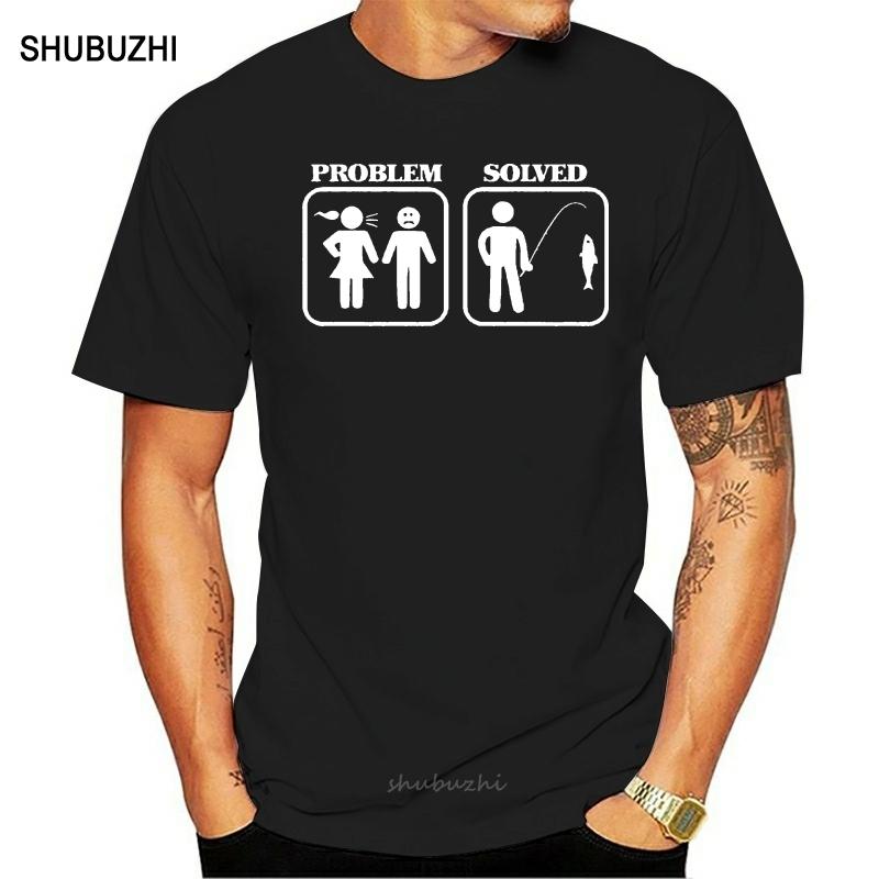 FISHING PROBLEM SOLVED T SHIRT trout bass walleye muskie tshirt tshirt HUSBAND
