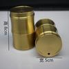 Tangteng Brass Metal Handicraft Ornament Household Bamboo Toothpick Holder Sealed Tea Can Pure Copper Small Commodity
