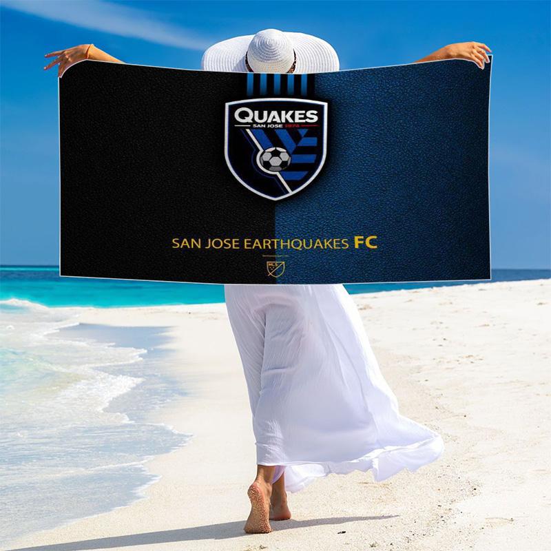 San Jose Earthquakes Print Beach Towel, Large Soft Quick Dry Towel for Beach Camping Swimming
