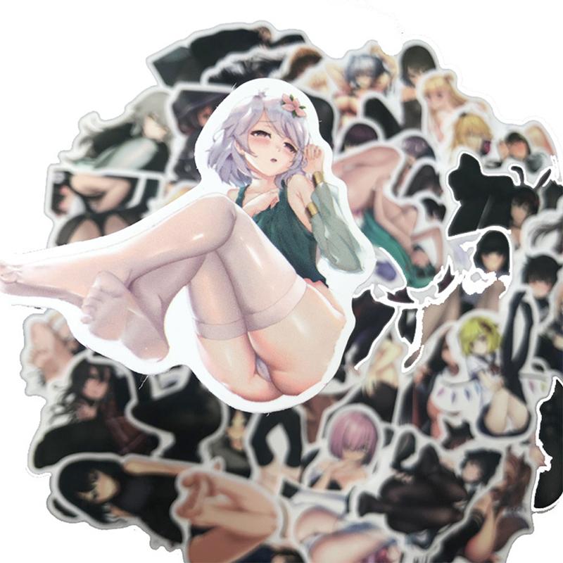 Nálepka 100ks Anime Sexy Girls Krásné Skateboard Laptop Kytara Kufr na kolo