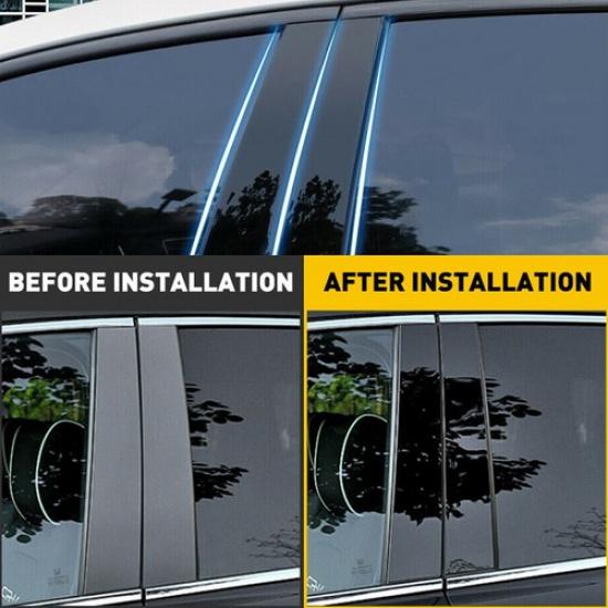 For Ford Explorer 2011-2017 2018  Black Pillar Post Window Door Cover Trim