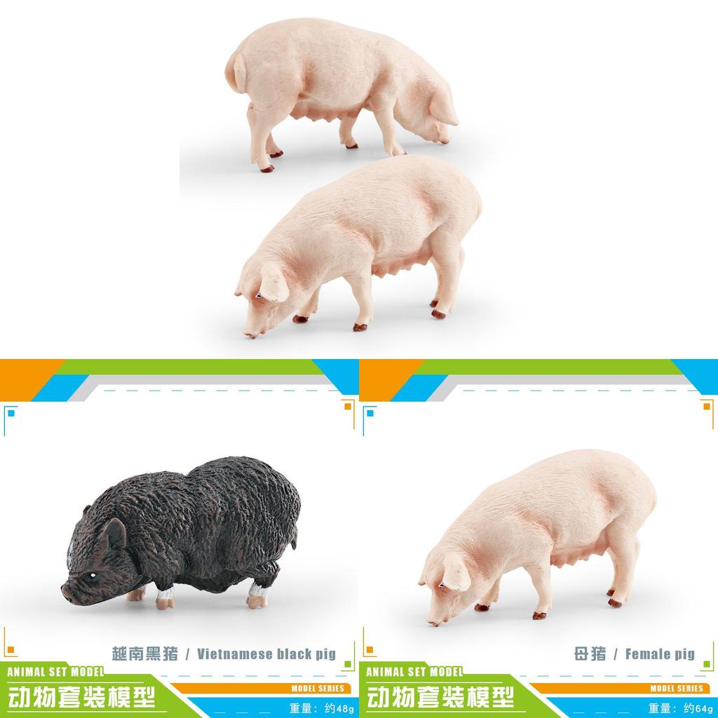 Bauernhoftier PVC Schwein Spielzeugmodell für Kinder zum Lernen und zur Darstellung von Bauernhofszenen
