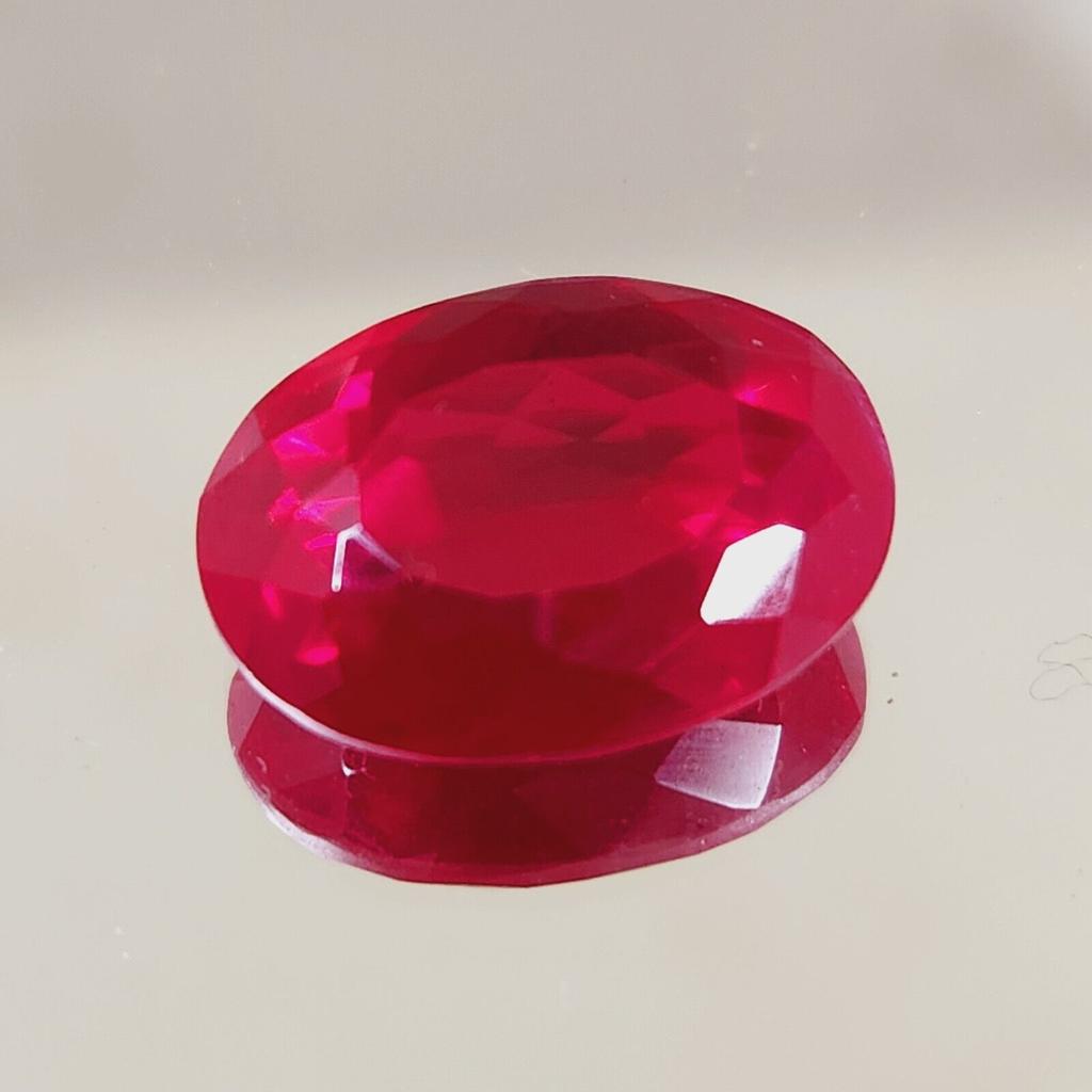 17.50 Ct Natural Blood Red Mozambique Ruby Oval CERTIFIED Flawless Gemstone