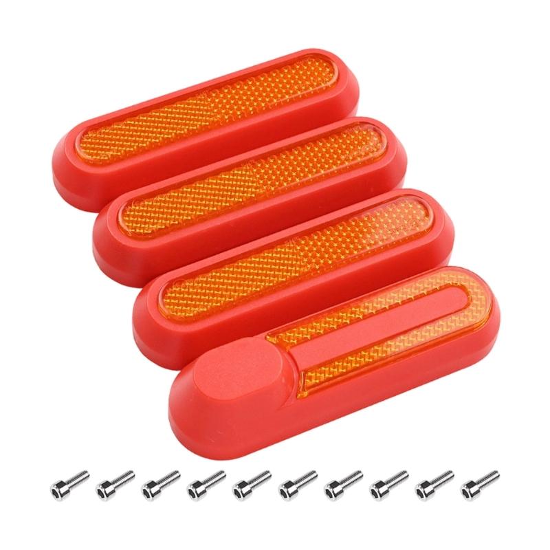 Electric Scooters Front Fork Decorative Cover Scooters Side Reflective Strap Sticker Safety Decoration Night Reflector