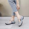Fashion GKTINOO Women Platform Sandals Genuine Leather Comfy Flats Comfortable Ladies Casual Shoes White Sneakers Hollow Female Sandals