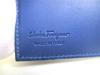 Authentic Salvatore Ferragamo Black Blue Leather Bifold Bill Wallet #b022  Open box