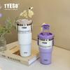 Tyeso Edelstahl Kaffeebecher Kalt und Heiß Doppelwandig Isoliert Becher Tumbler Thermo Wasserflasche Auto Reisebecher Vakuumbecher