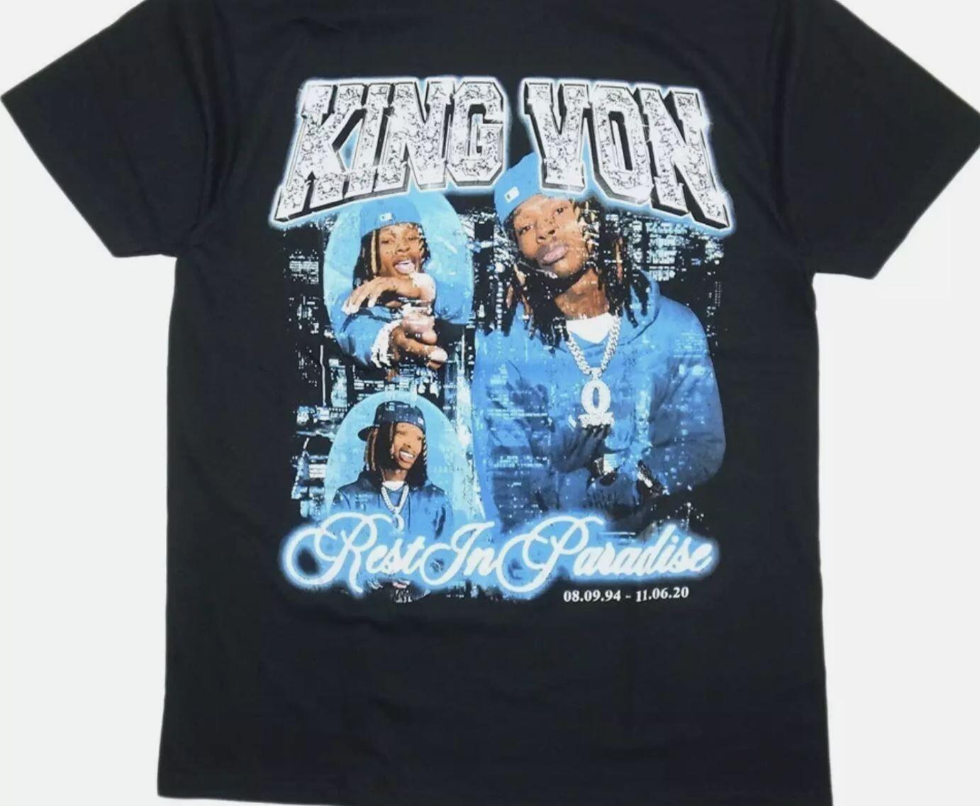 King Von Rest In Paradise T-Shirt King Von Shirt For Fans Unisex All Size M