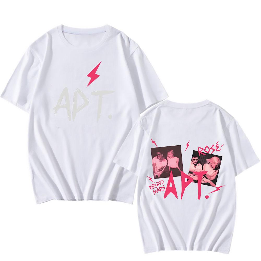 ROSÉ Bruno Mars APT Píseň Tričko Grafický Tisk Hip Hop Vintage Tričko Krátký Rukáv Harajuku Tričko Unisex Bavlněná Trička