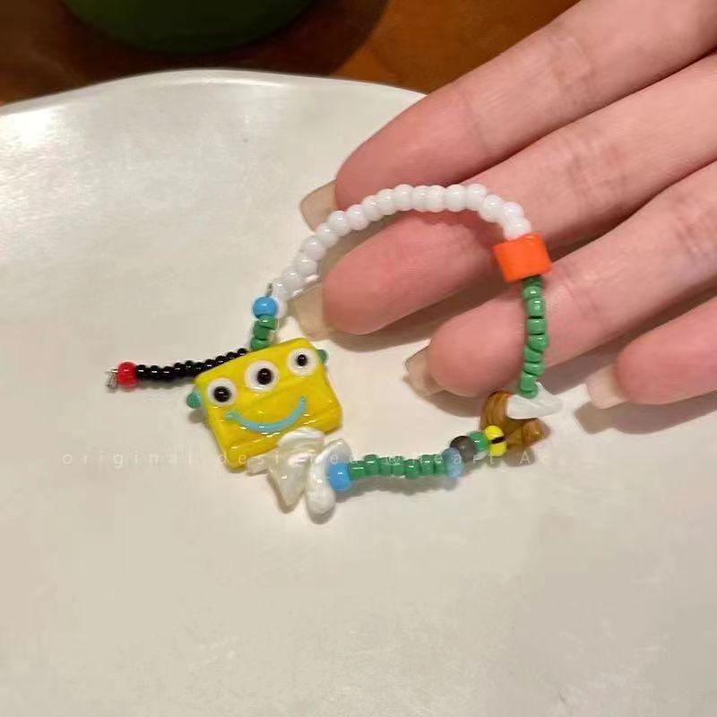 SpongeBob Cartoon Beaded Bracelet - 2024 Dopamine Accessory жёлтый