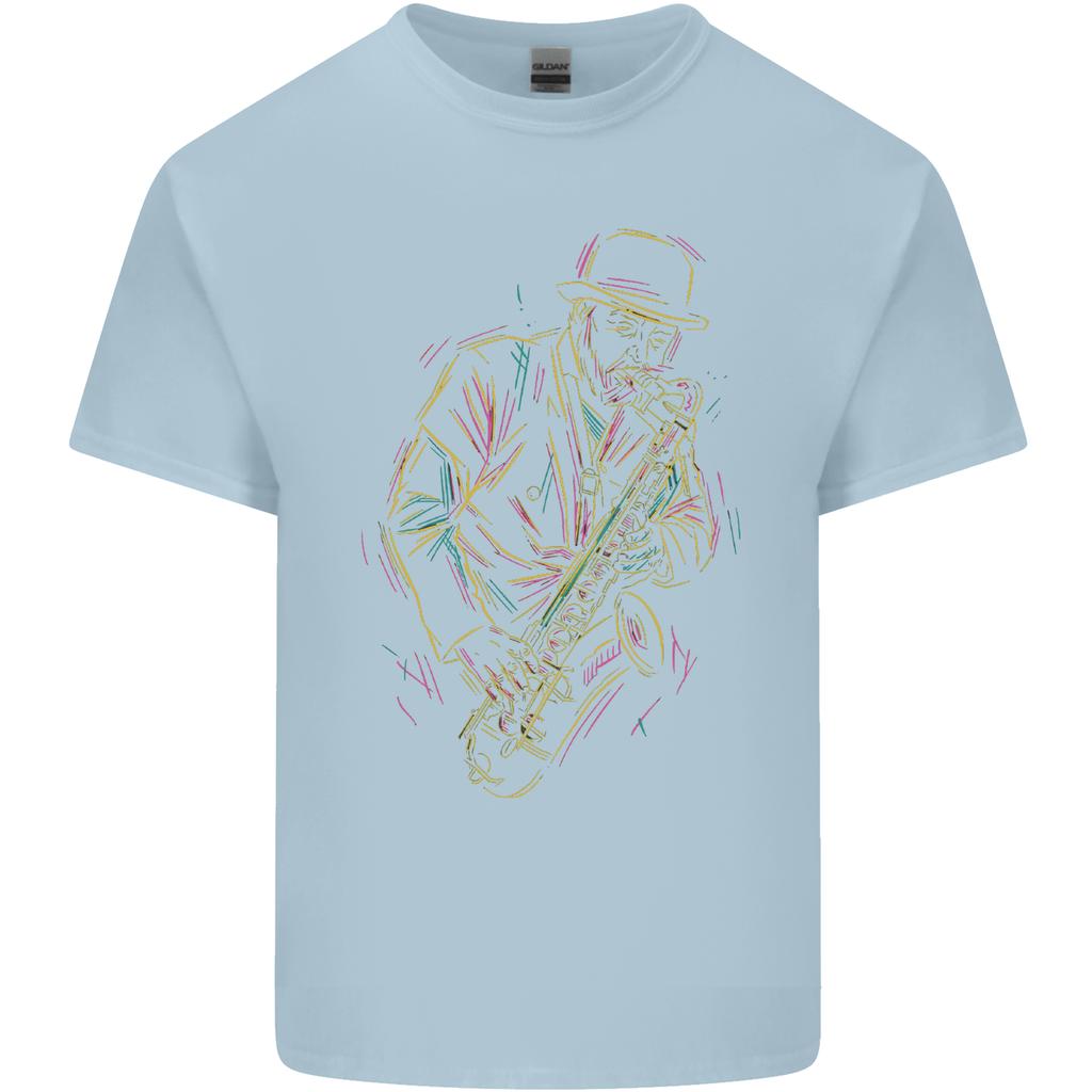 Jazz Colourful Saxophone Player Unisexs Light Cotton TShirt