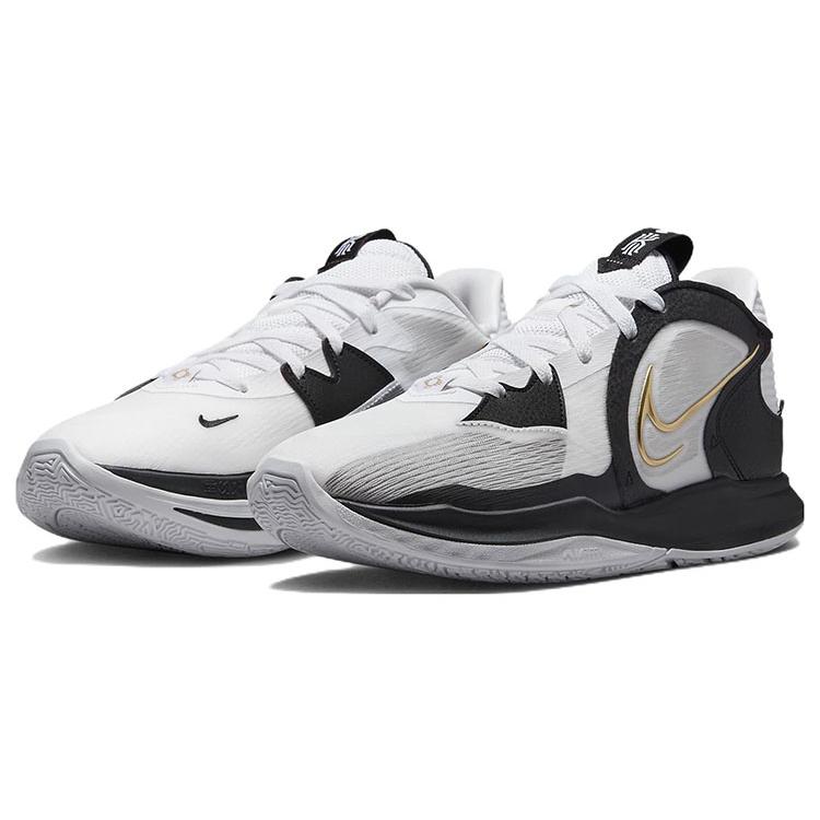 New Nike Kyrie Low 5 EP 'White Black Metallic Gold' DJ6014-101