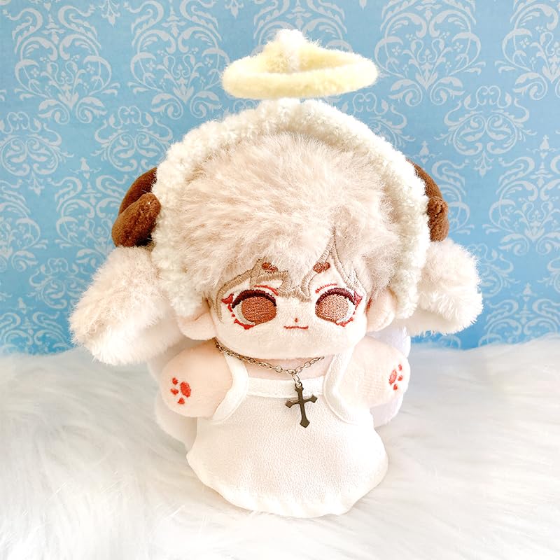Angel Halo & Winged Dress for 10-15cm Plush Toy, Kigurumi, Accessories, Otaku, Doll, Mascot, Kpopdoll, Costume [Used]