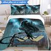 Alien Horror Artwork 3pcs K-pop Music Group Bedding set,Ideal for Bedroom, Dormitory,Including Duvet Cover And 2pcs Pillowcases,Fan Gifts