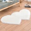 Double Heart Shape Carpets Soft Plush Doormat Floor Non Slip Rugs Living Room Sofa Plush Carpet Bedroom Cover Mattress