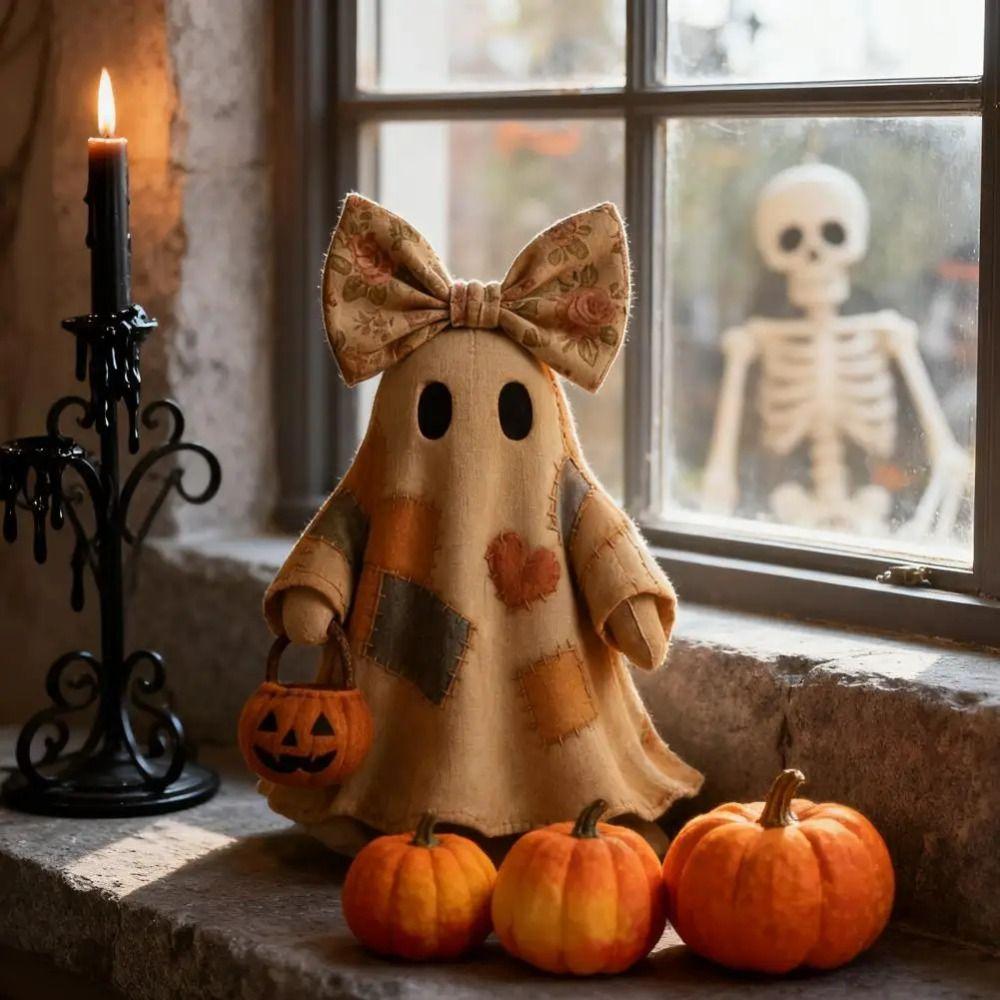 Saubere Nähte Patchwork Geist Weicher Patchwork-Stoff Halloween-Dekoration Innenräume