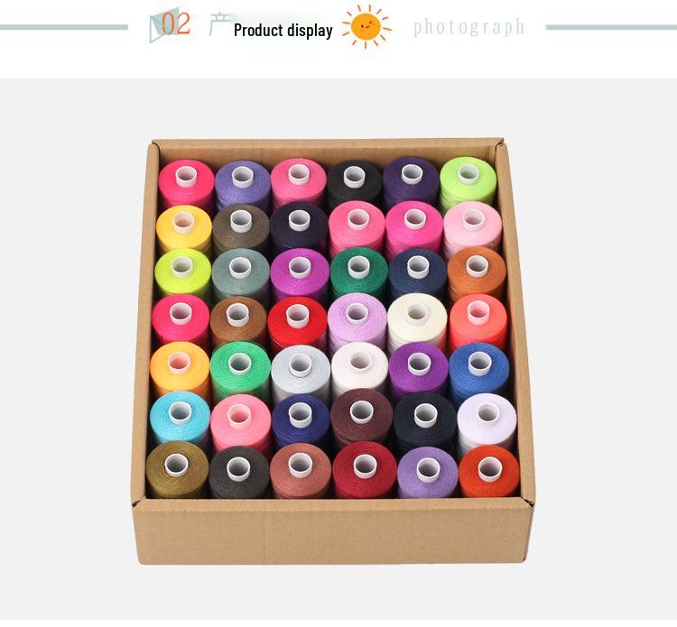 DIY Sewing Thread Set: 42 Colorful Polyester Spools, 1000 Yards Each