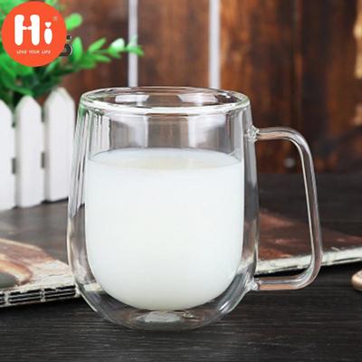 Hi Trendshome Decor 300ml Dubbelvägg Värmebeständig Glaskopp Mjölk Juice Isolering Dricksmugg