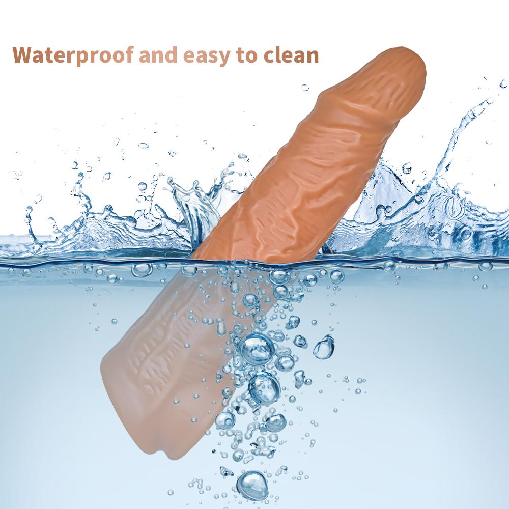 16/20CM Realistic Penis Sleeve Extender Reusable Dildos Condom Delay Ejaculation Dick Enlargement Sex Toys for Men