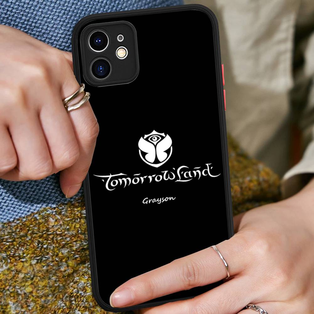 T-tomorrowland Logo For iPhone Air 16 15 14 Plus 13 12 11 Pro Max Matte Cover Jelly Shockproof Phone Case