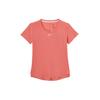 Dri-FIT One Luxe Solid Crew Neck Proteção Solar Secagem rápida Manga curta Camiseta Feminina Tops Vermelho DD0619-655