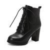 Women's high-heeled short boots autumn and winter new simple and comfortable thick-heeled large-size short boots