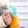 Portable USB Rechargeable Electric Juicer 420ml Ideal for Travel Smoothie Cups with Straw Feature