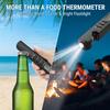 Thermopro Famili Digitales Fleischthermometer mit Hintergrundbeleuchtung, 3-in-1 Küchenthermometer mit Taschenlampe und Flaschenöffner für Grillöfen