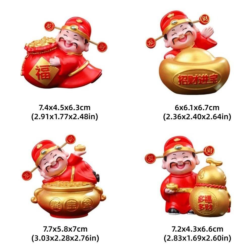 Resin 2026 Horse Year Mascot Statue Chinese God Figures Ornament  Spring Festival