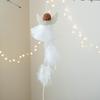 Feather Christmas Hanging Decorations Mesh skirt Angel Girl Doll  Party Supplies