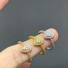 Vintage Boho Water Drop Jewelry Women's Ring Multicolor Gemstone Silver+Plating Gold/Rose High Quality Wedding Daily Gift