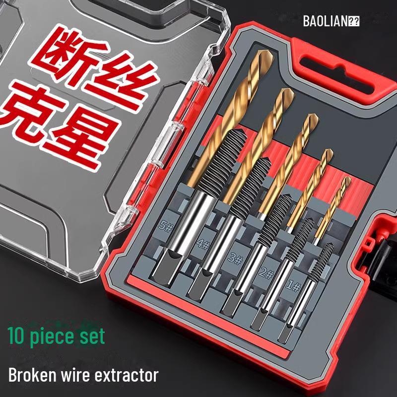 Wire Extractor Set for Broken Triangle Valve Taps, Rusty Screws with Sliding Thread Repair.