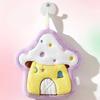 Soft Absorbent Coral Fleece Kitchen Towel Fun Mushroom Shape Handkerchief Wipe Rag Cloth Quickly Dry and Easy Hanging
