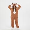 Halloween & Christmas Reindeer Cosplay Hooded Jumpsuit for Kids & Adults