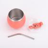 180ml Mini Egg Cup with Straw - Compact 304 Stainless Steel Thermos Cup for Maté