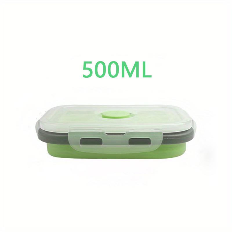 1/4PCS Folding Silicone Lunch Box Kitchen Refrigerator Preservation Box Eco-Friendly Picnic Storage Box Stackable Space Save