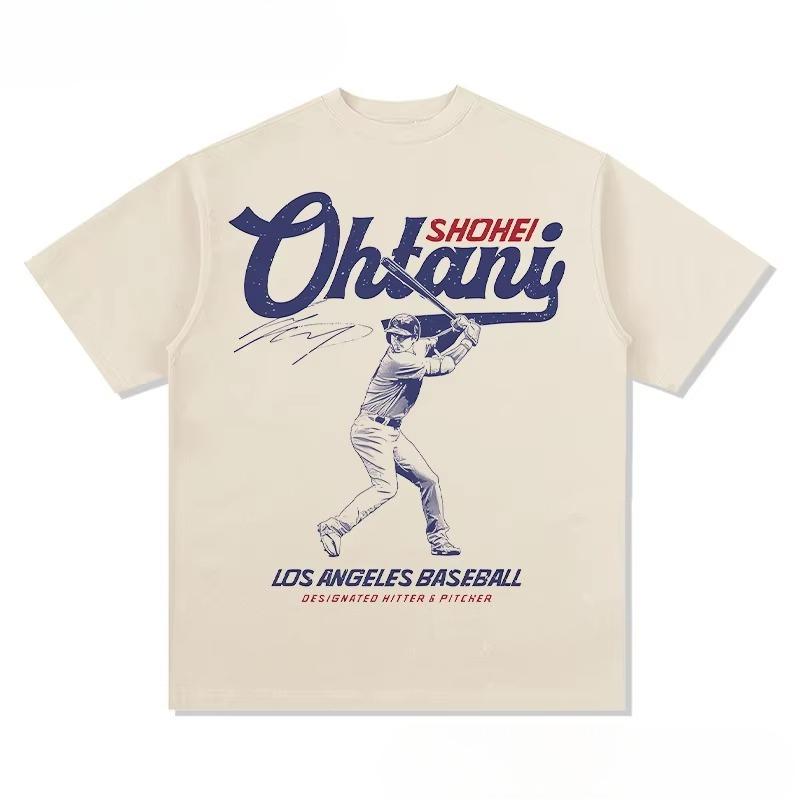 2026 Shohei Ohtani Cotton T Shirt Baseball Star High Street Tshirt Breathable Top Adult Crewneck Casual TShirt