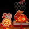 Antique Rabbit Flower Lantern Cartoon Lantern DIY Material Package  Mid-Autumn Festival