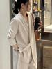 Women's Spring & Autumn Loose Fit Blazer and Wide-Leg Pants Set