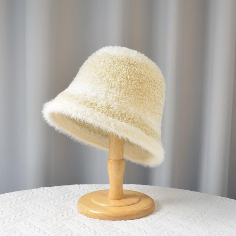 Autumn Winter Striped Colorblock Fisherman Hat With Breathable Warmth For Outdoor Activities