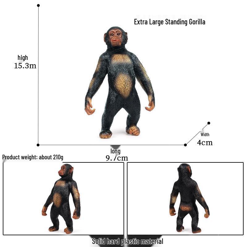 Children's Cognitive Simulation Primate Model: Gorilla & Golden Snub-nosed Monkey Wildlife Toy
