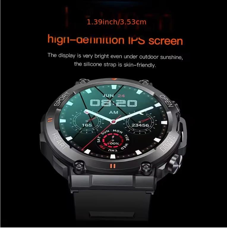 2025  K56Pro Smart Watch for Men Heart Rate Blood Bluetooth Sport 400mAh Long Standby 1.39 Inch 360*360 HD Screen Outdoors Smartwatch