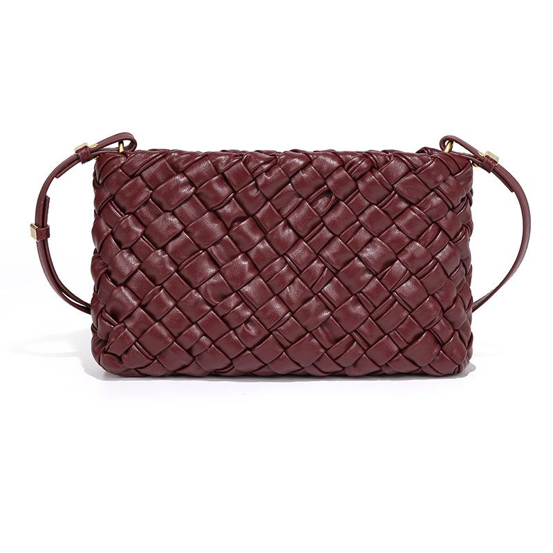 High-end Small Square Bag, Stylish Single-shoulder Small Bag, Fashionable and Versatile Phone Bag, Simple Woven Exquisite Crossbody Bag