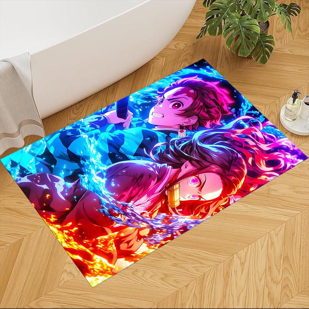 Demon Slayer Battle Fury Non-Slip Home Carpet Design for Office Decor Living Room Gift
