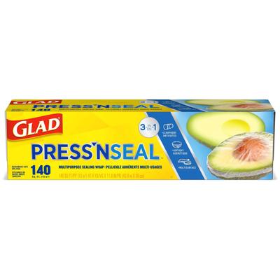 Glad Wrap 43,4m Press and Seal Multi-Purpose Voedselbewaringsfolie, Pak van 3