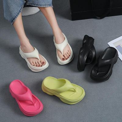 Trendige, rutschfeste Sandalen und Hausschuhe aus EVA mit dicker Sohle für Damen – superweich für den Sommer drinnen und draußen