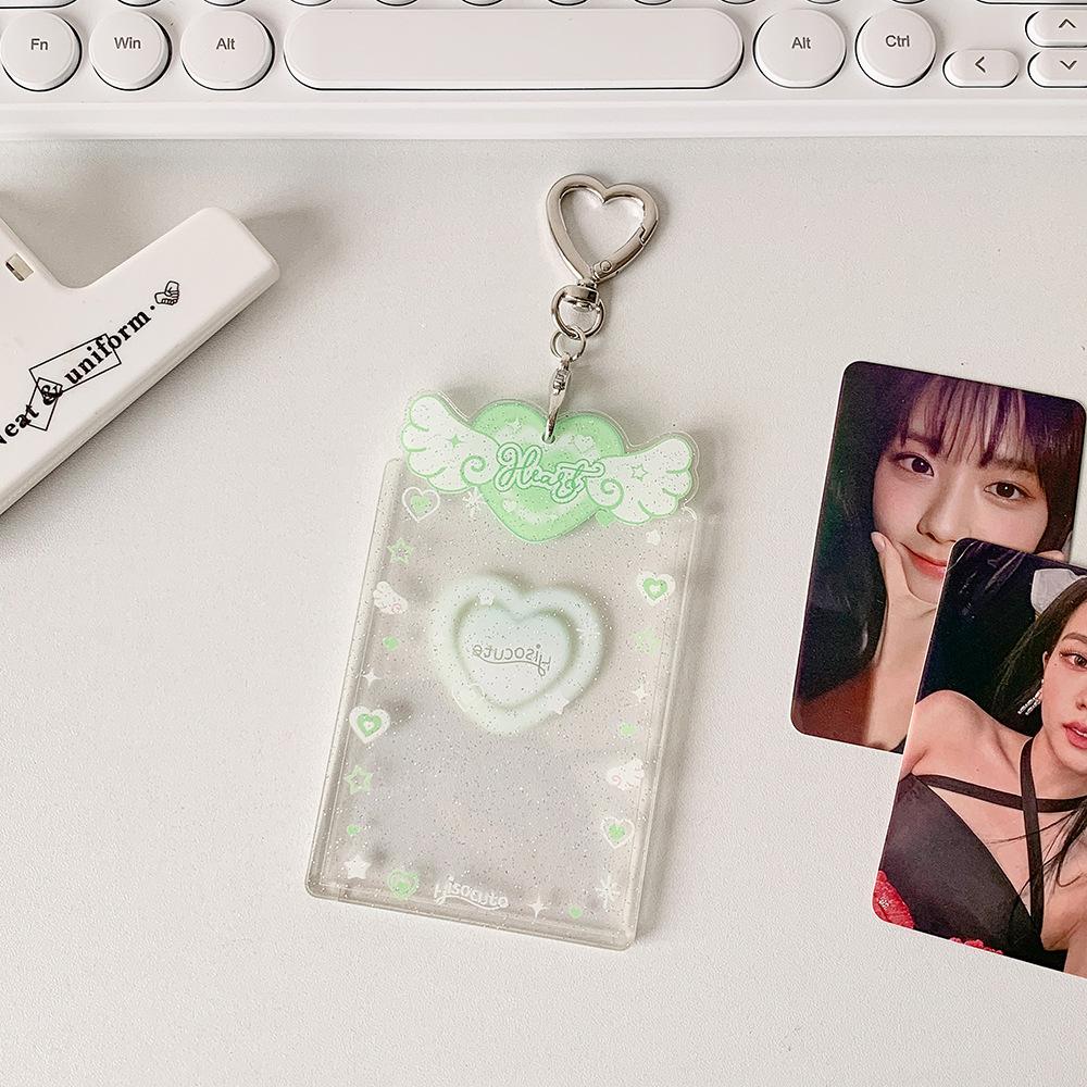 Hanging Decoration Photo Photocard Frame Love Heart Pendant Card Protective Case  Card Decor