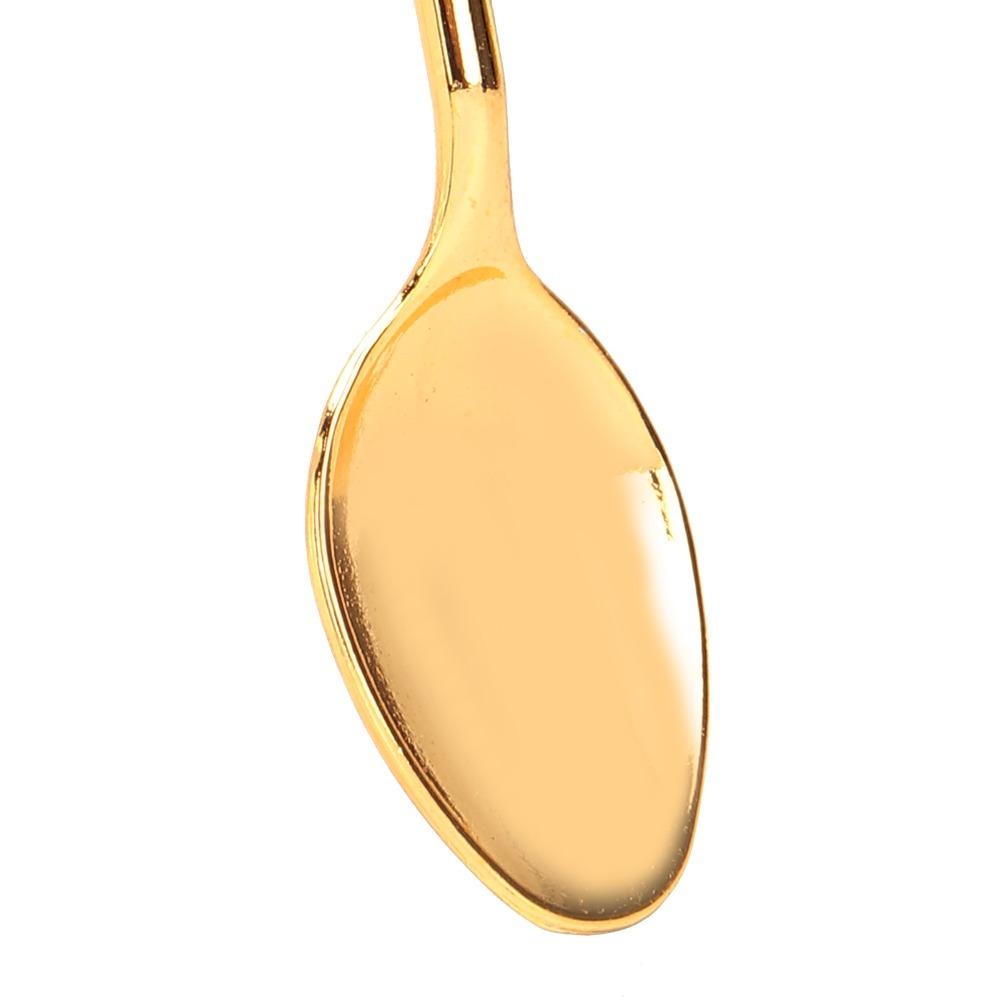 7pcs Swan Base Holder Dessert Spoon Set Zinc Alloy Tea Spoon Set Coffee Spoon Set For Tea