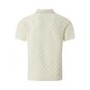 Mens Jacquard Short Sleeve Lapel Casual Check Fashion Shirt